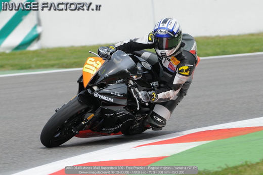 2009-05-09 Monza 3649 Superstock 600 - Free Practice - Bogdan Vrajitoru - Yamaha YZF R6